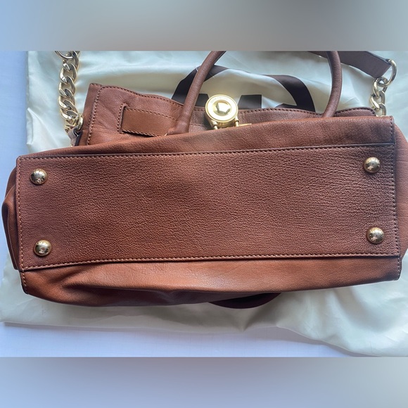 Michael Kors Leather Satchel with Gold Accents - Picture 6 of 8